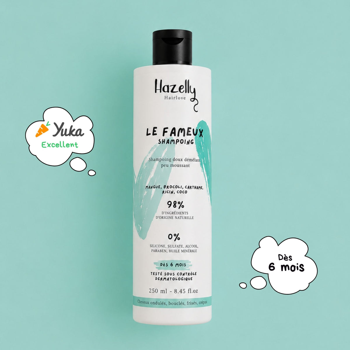 Le fameux shampoing Hazelly Hairlove pour enfants aux cheveux bouclés, frisés et crépus